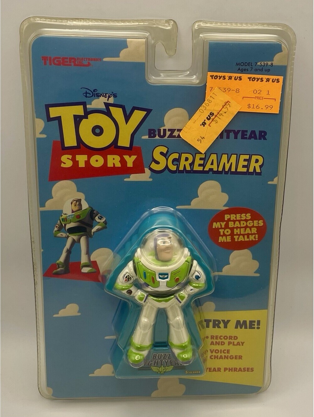 Toy Story Buzz Lightyear Screamer/Voice changer - Rare Tiger Electronics NIB